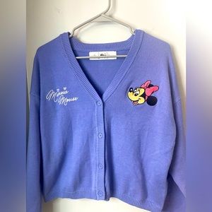 Cute button up Minnie Mouse from Walt Disney world sweater size meduim
